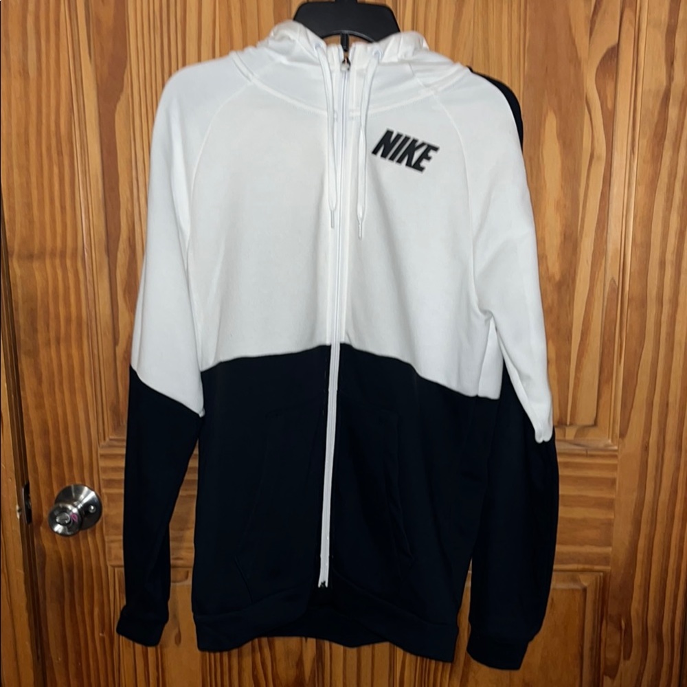 Nike Two-Tone Black and White Hoodie zip-up jacket